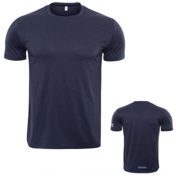 

sportswear casual short-sleeved men's loose large size quick-drying t-shirt t-shirt round neck stretch fitness clothing, Black