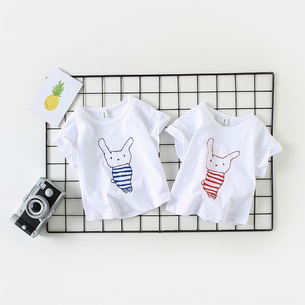 

a coat mu monkey korean baby bear girl t-shirt korean pure cotton short sleeve baby new t-shirt, Blue