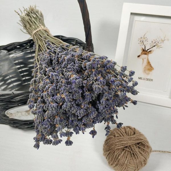

100г сушеные цветы лаванды branch растения цветочные фиолетовый букет home decor аксессуары партия подарков flores свадебные украшения