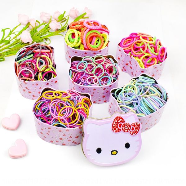 

z4yyf children's rubber does not hurt rubber band girl's head rope korean baby's accessories little girl's hair tied lea, Slivery;white