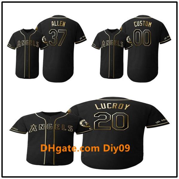 

2019 golden edition los angeles angels men women youth 27 mike trout 6 anthony rendon flex base baseball jersey, Black