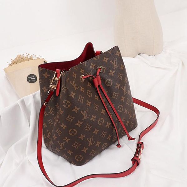 

fast delivery vintage fashion luxury women bags leather bucket bag handbag drawstring shoulder bag messenger crossbody bags with origin box