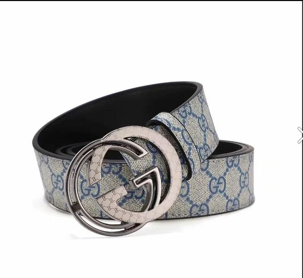 

qq luxury belt fashion brand belt men and women brand gÃ»ccÃ¬ designer belts gold buckles party jeans + with box, Blue;gray