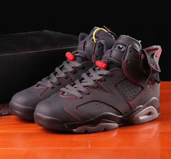 

travis scott x 6 6s mens basketball shoes black cactus jack jumpman trainers sports sneakers with box, White;red