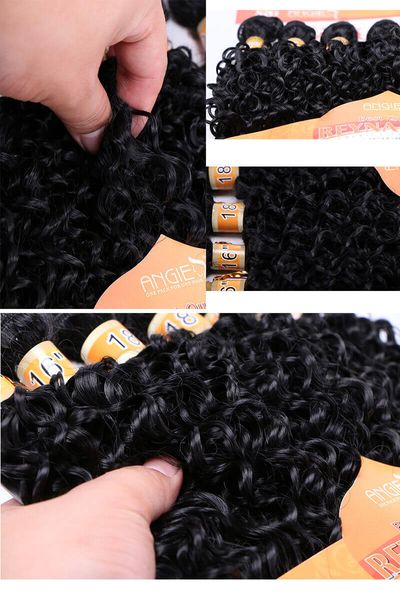 

african american micro weaves 18inch afro curly perruques tressÃ©es synthetic braids extensions ombre xpression braiding hair, Black