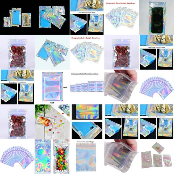 

16x24cm resealable cello bags wholesale holographic resealable bags translucent pouches designs mask packaging bag wcesp mmj2010 owkxx