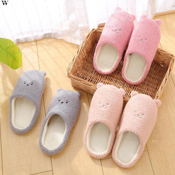 

2020 women's slippers with fur winter casual shoes lovely home floor soft stripe slippers female shoes 37-43 keep warm 10.11, Black