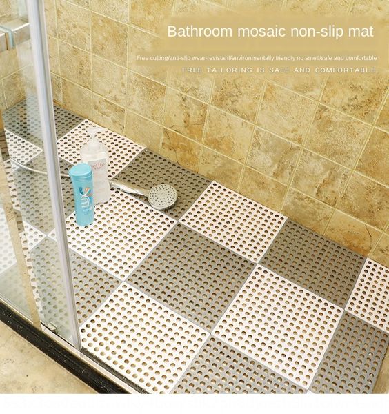 

bathroom hollow non-slip shower room floor mat color panel non-slip mat panel pad