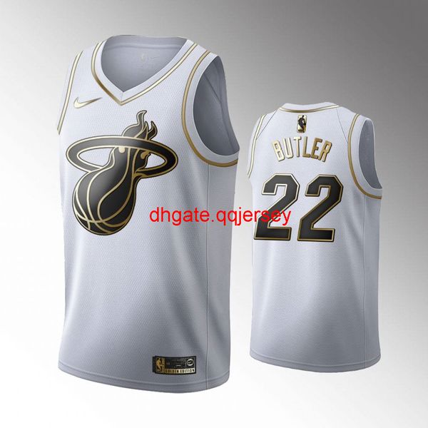 

#22 jimmy butler 2019-20 white golden jersey, Gray