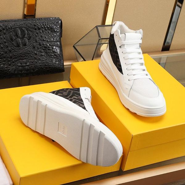 

mens shoes autumn and winter lightweight footwears leather mid - sneakers lace -up plus size luxury men shoes manner schuhe