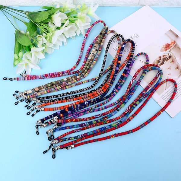

ethnic style multi color glasses rope 6mm sunglasses neck cord strap eyeglass string holder x7ya, Silver