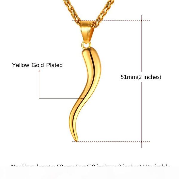 

18k gold plated cute pepper pendant necklace for women chili charms jewelry men stainless steel necklace, Silver