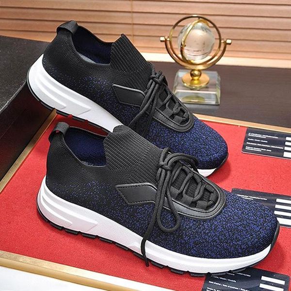 

new arrival prax 01 knit fabric sneakers men 's shoes lightweight vintage footwears breathable lace -up men shoes sale herren sportsch, Black
