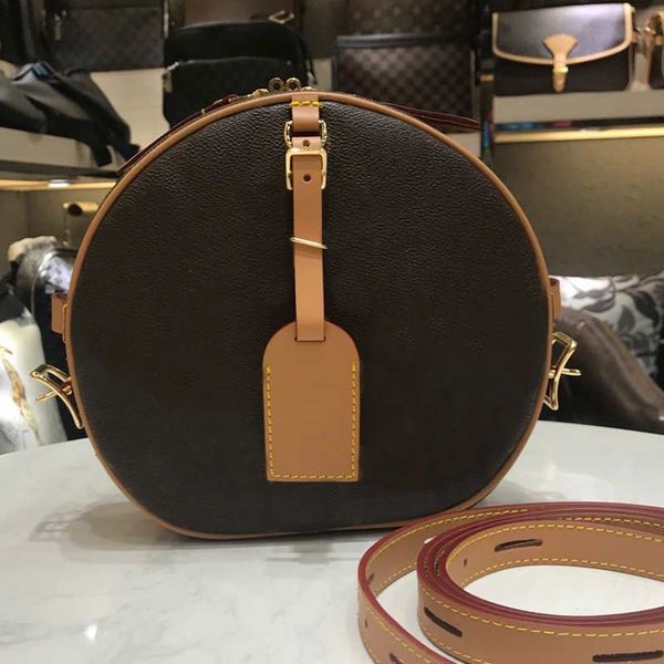 

samll shoulder bags round crossbody bag women genuine leather wallet monogram handbag quality canvas bag cowhide bag