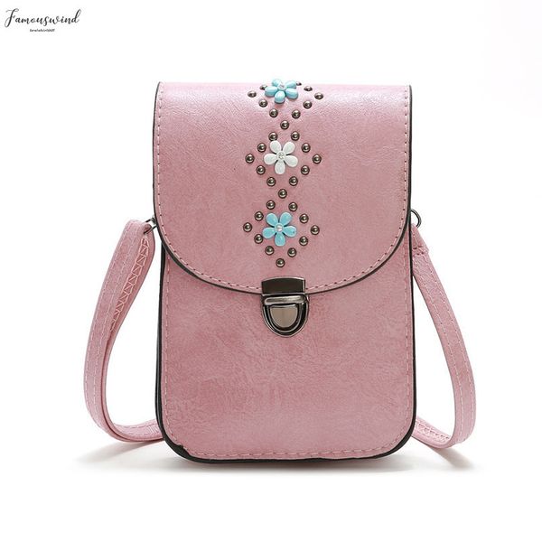 

2020 лето милых девушки street casual телефон crossbody сумки для женщин mini flap кожи цветочной сумка bolsos mujer
