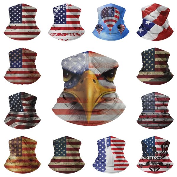 

на складе 3d шарф велоспорта face mask бесшовные us flag торцом шеи gaiter оголовье шарф сша велосипедов бандана спортивные головные уборы
