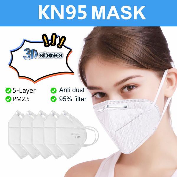

wholesale KN95 mask available 5 layer anti dust mask home protection PM2.5 Face Mouth mask dhl free ship