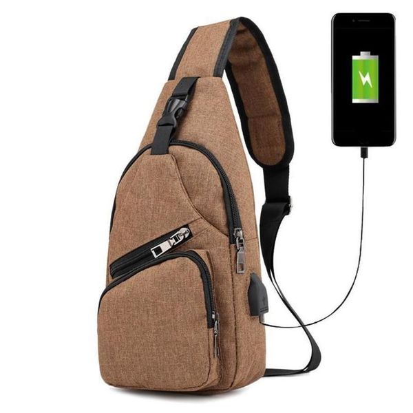 

холст usb зарядка crossbody сумка для мужчин женщин вскользь спорт подростка sling грудь пакеты плечо сумки bolsas mochila feminina