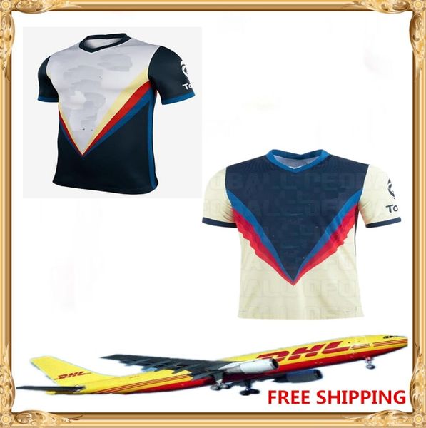 

new dhl 20 21 club america soccer jerseys 2020 2021 liga mx club america jerseys size can be mixed batch, Black;yellow