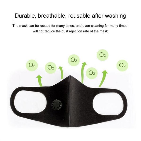 

reusable breathing valve masks anti-bacterial pm2.5 anti-allergic mouth masks anti-dust anti pollution mask sponge mask dhl