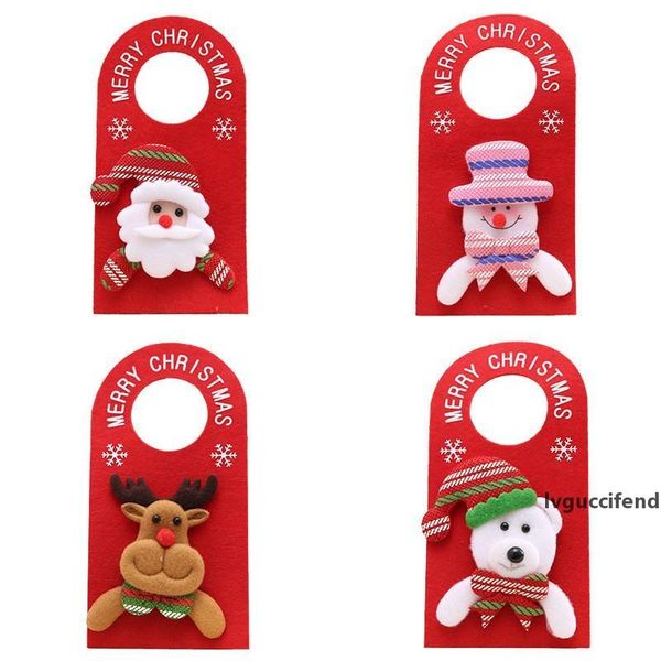 

christmas door knob hanger santa claus snowman elk doorknob hanging christmas ornament supplies home door party decorations