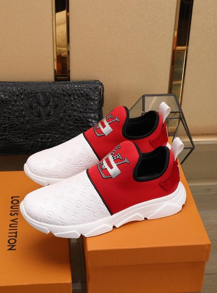 

2020k high-end men's leather print low-casual shoes, high-quality large size fashion wild lace-up sneakers, size: 38-45, Black