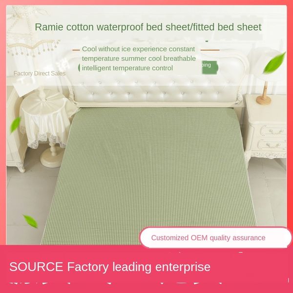

ramie cotton waterproof sheet comfortable breathable waterproof bed cover urine urine pad bedspread bed sheet and bedspread pad