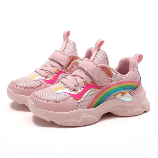 

2020 новых спортивных корейский стиль случайные дышащая детские спортивные туфли зеленый мода детская обувь, Black