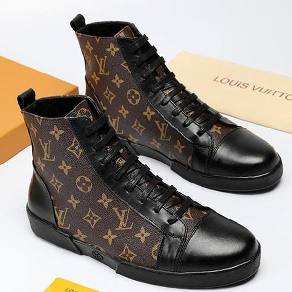 

роскошные мужская обувь ботинки кроссовки кроссовки chaussures pour hommes татуировки sneaker загрузки мужская обувь моды ботильоны bottes h, Black
