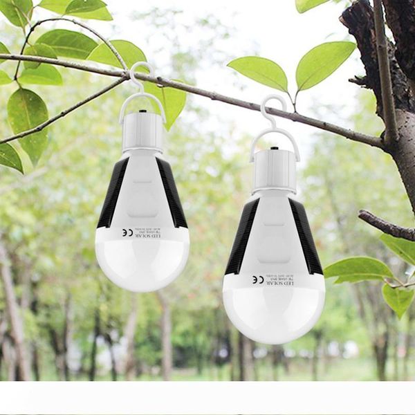 

rechargeable solar led bulb e27 7w 12w 85v-265v solar powered outages emergency bulb camping hiking fishing outdoor light