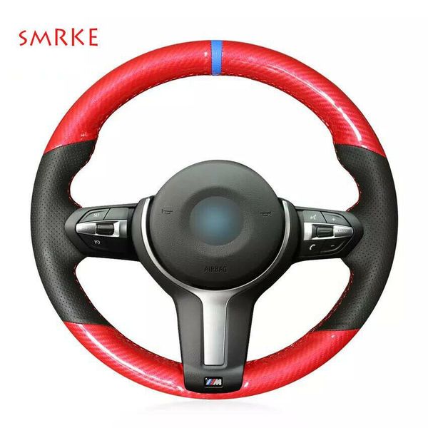 

carbon fiber leather steering wheel cover for bmw m2 f80 f12 f13 m6 x5 m f86 x6