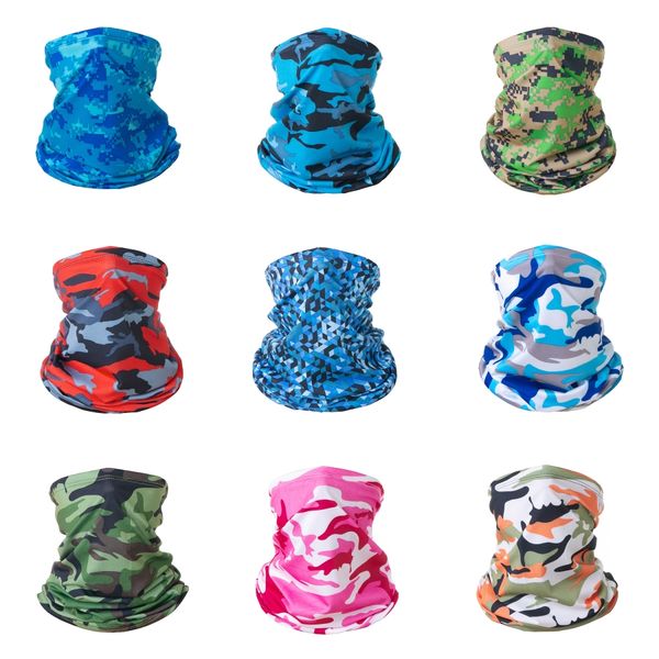 

half face outdoor sport camouflage flag masks for men women magic skull scarf designer headband sports washable breathable prot #121#757##82, Black