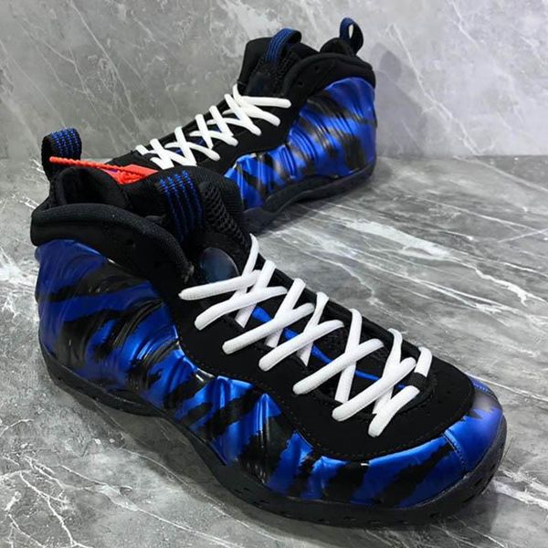

xshfbcl 2019 new arrival foam one qs memphis tigers men kids basketball shoes penny hardaway blue foams mens designer sneakers, Black
