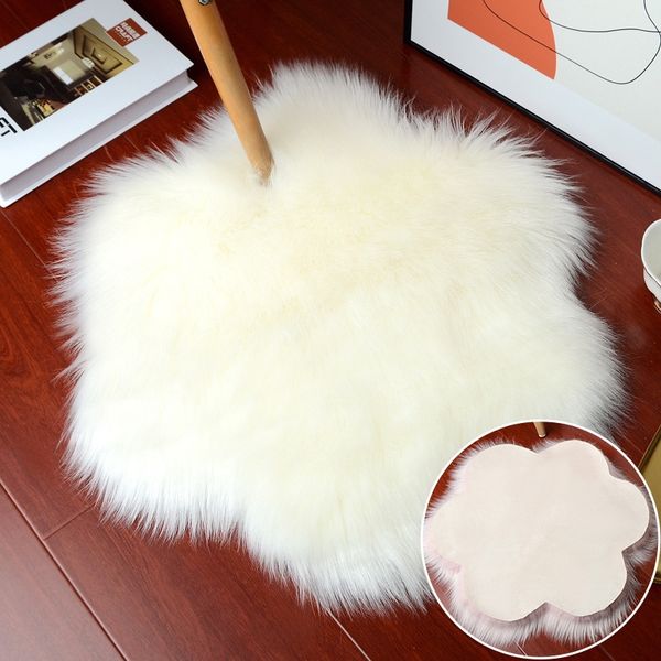 

hpetd floor imitation sheepskin carpet living room mat bedroom office chair plush floating office chair sofa cushion sofa cushion window mat