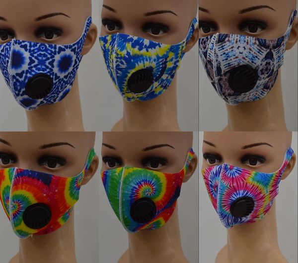 

ice silk floral printing face mask with value washable protective anti-dust mask polyester face mask fy0067