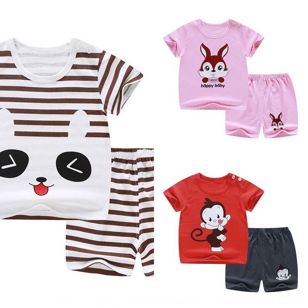 

rhxbp короткий рукав костюм мальчиков летней одежды детский ребенок девочек 1-2-3-4-5 лет летней одежды 2020 новая детская одежда мода