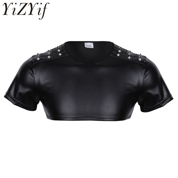 

fashion men' soft sleeveless studded tank undershirt muscle underwear club wear male' stage costume vest crop, White;black