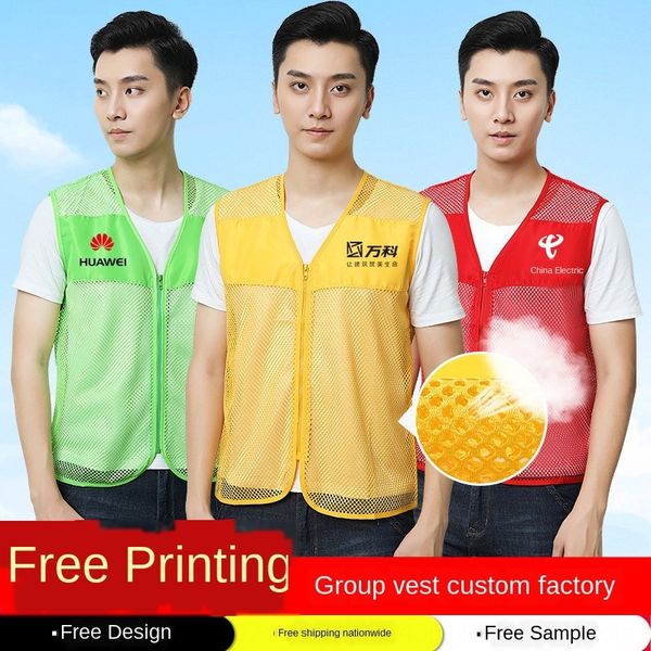 

summer advertising propaganda driving summer mesh mesh advertising vest vest volunteer volunteer propaganda driving, Black;white