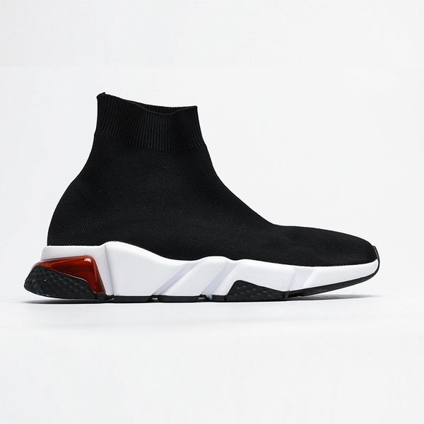

paris speed trainer stretch knit mid casual sock shoes mens & womens triple black red purple fashion designer sneakers