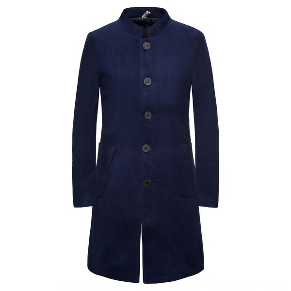 

chfba japanese collar wool trendy men's woolen slim long yf32 japanese korean collar wool coattrendy men's woolen coat korean slim, Black