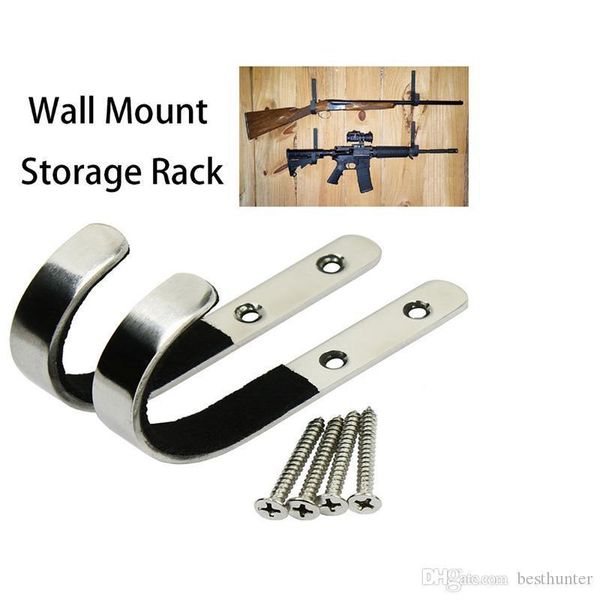

tactical airsoft m4 ar 15 accessories stainless steel gun wall mount storage rack for rifle pistol for hunting shooting p-7