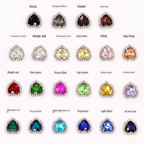 

new love crystal buckle glass claw diy accessories diamond edge sewing diamond diy clothing accessories material, Silver
