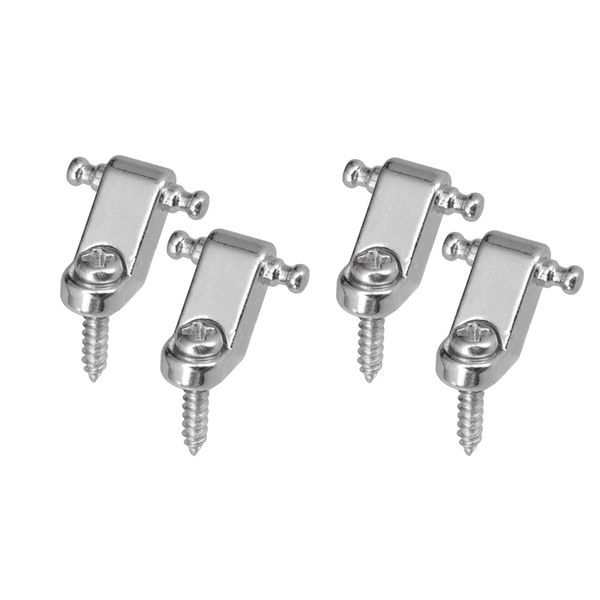 

4x e guitar string string tree string retainer mounting guide, silver