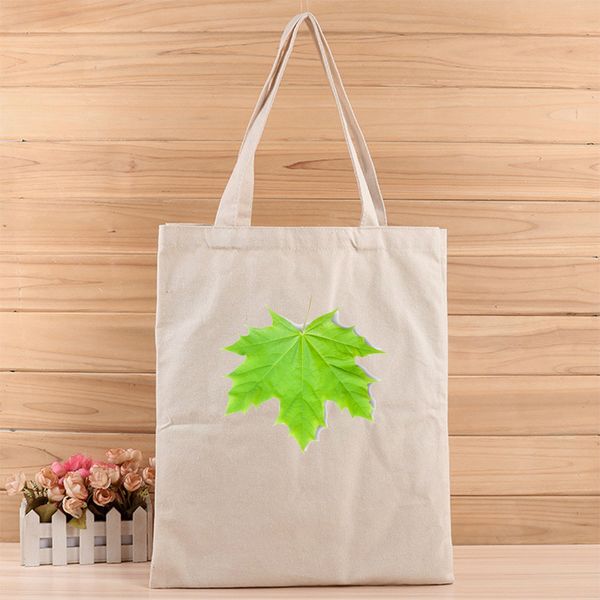 

fashion creative green maple leaf 3d digital printed girl and womens canvas tote bag suits for shopping,gift,wedding, birthday or others