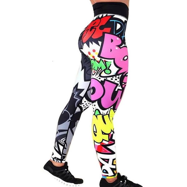 

women printed leggings fitness slim workout leggings 2020 trousers for women floral fashion high waist leggings mujer clothing, Black