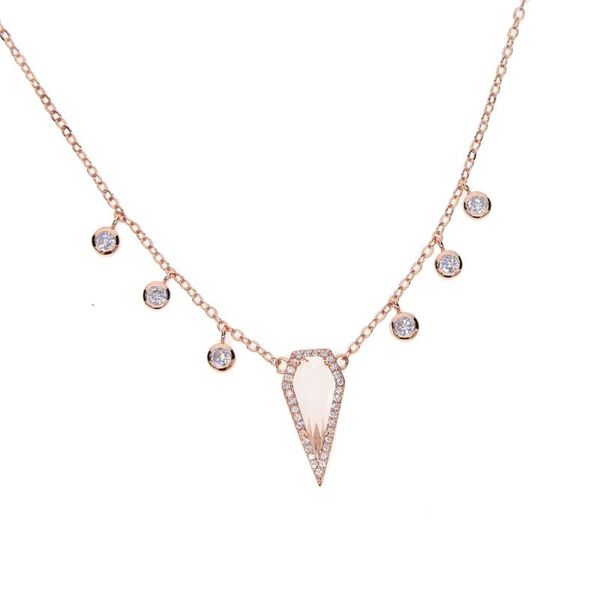 

multi-layer water drop clear cz boho gold long chain necklace delicate crystal pendant choker necklace for women new, Silver