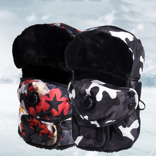 

trooper trapper hat winter ветрозащитная лыжная шапочка с ушами маски теплых шапок охоты мужчины женщина новой, Black