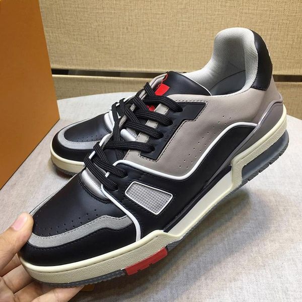 

new arrival trainer sneaker mens shoes drop ship comfortable sports shoes fashion sneakers flats platforms plus size lace -up casual shoes, Black