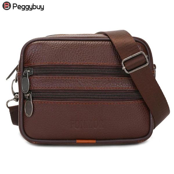 

vintage leather bags for man genuine leather crossbody bag men casual single shoulder bag male small men's messenger bags