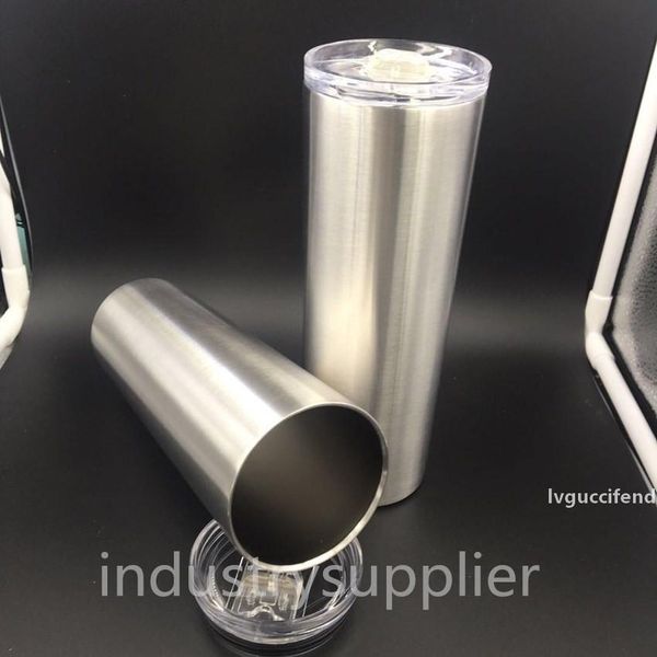 

20oz stainless steel tumbler vacuum skinny cups with lid insulated cups mug for tea coffe in stock
